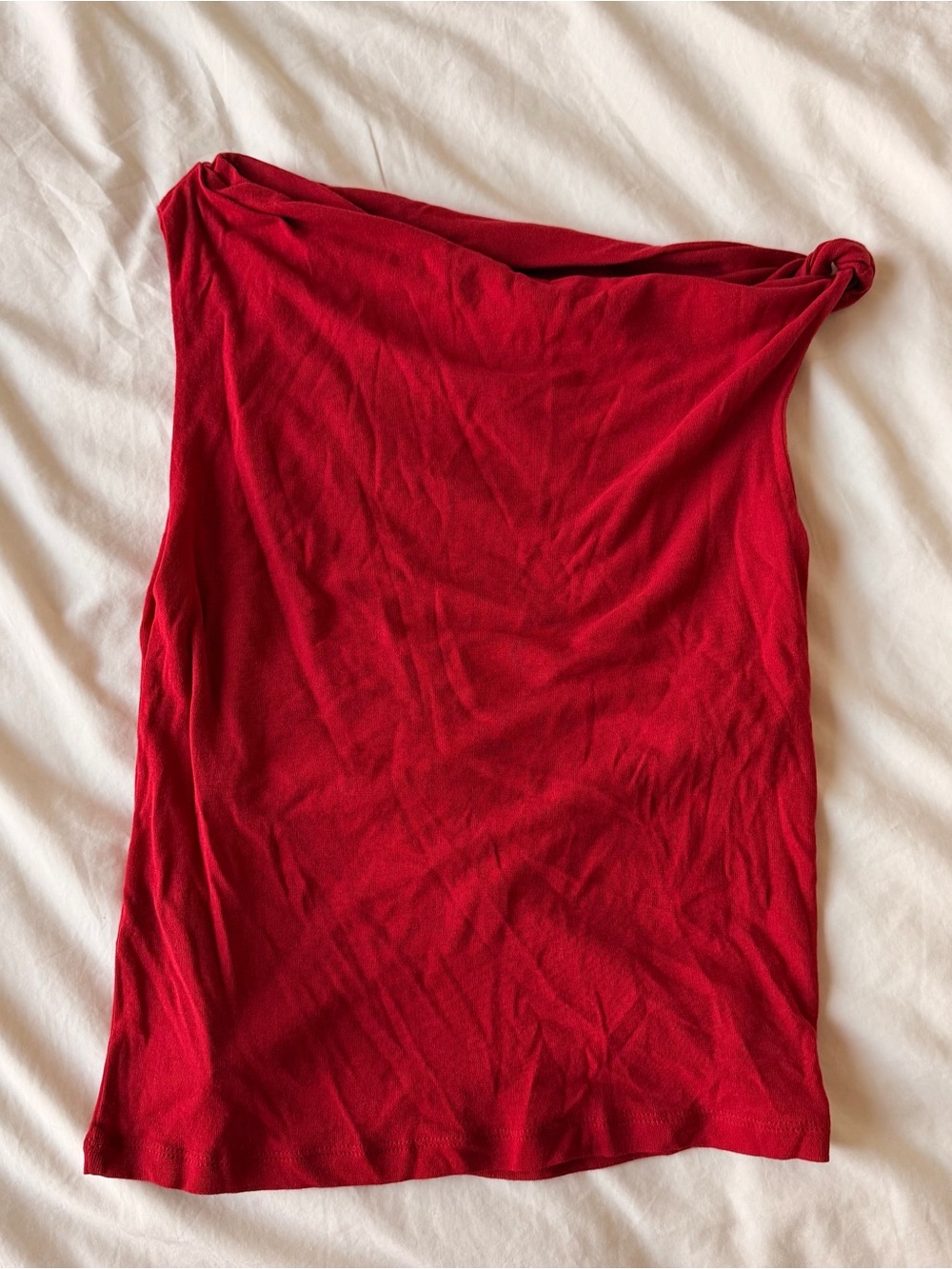 Massimo Dutti Twist Shoulder Asymmetrical Top